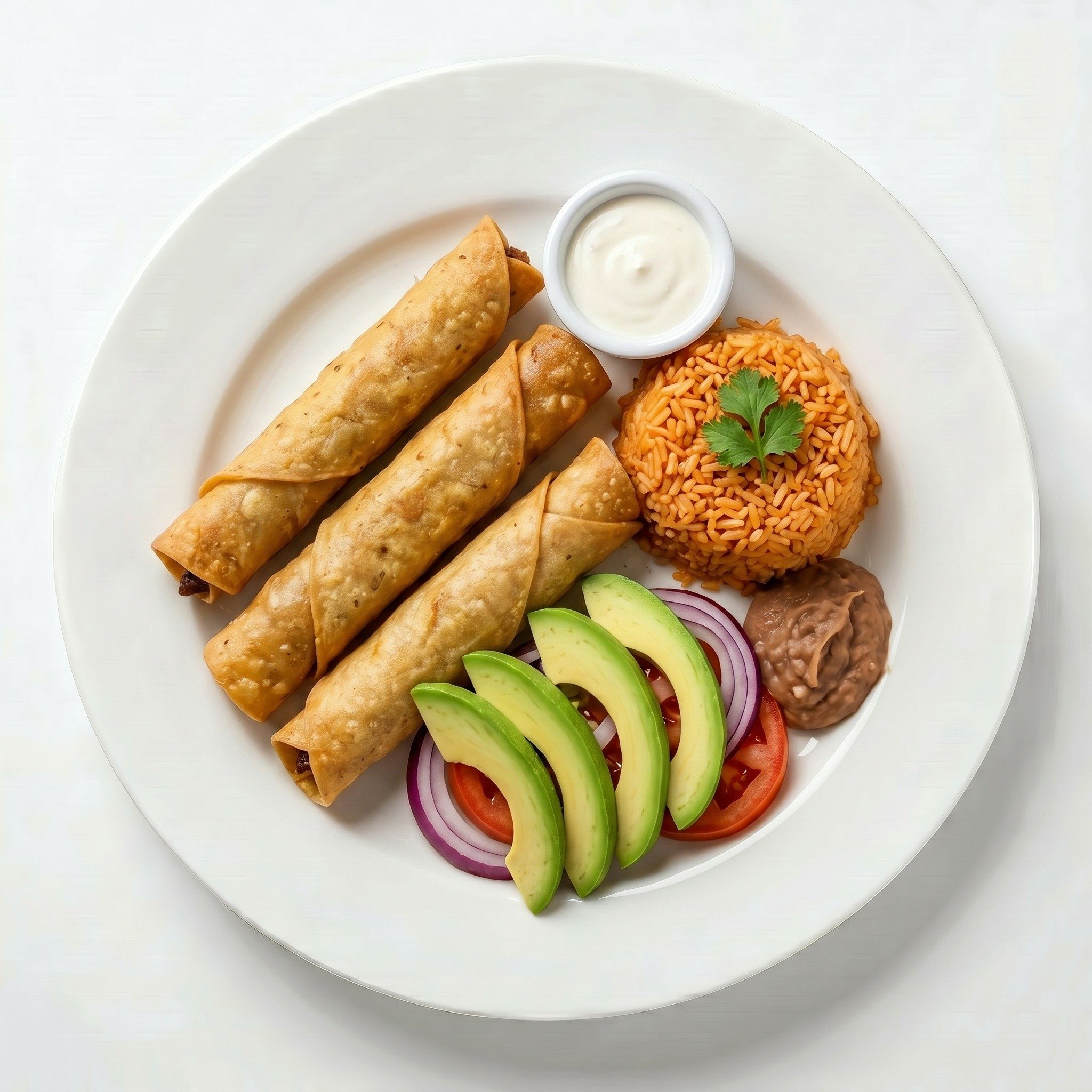 Chicken Flautas.